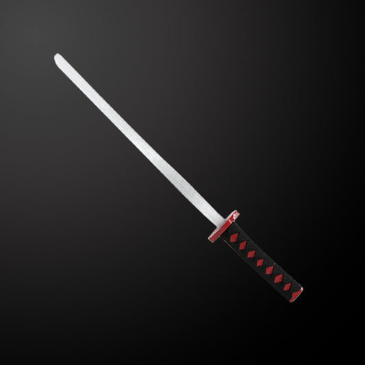 Red Wooden Samurai Sword with Scabbard