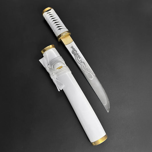 Asuka Hand-Forged White Wood Scabbard Tanto