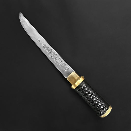 Asuka Hand-Forged Black Wood Scabbard Tanto