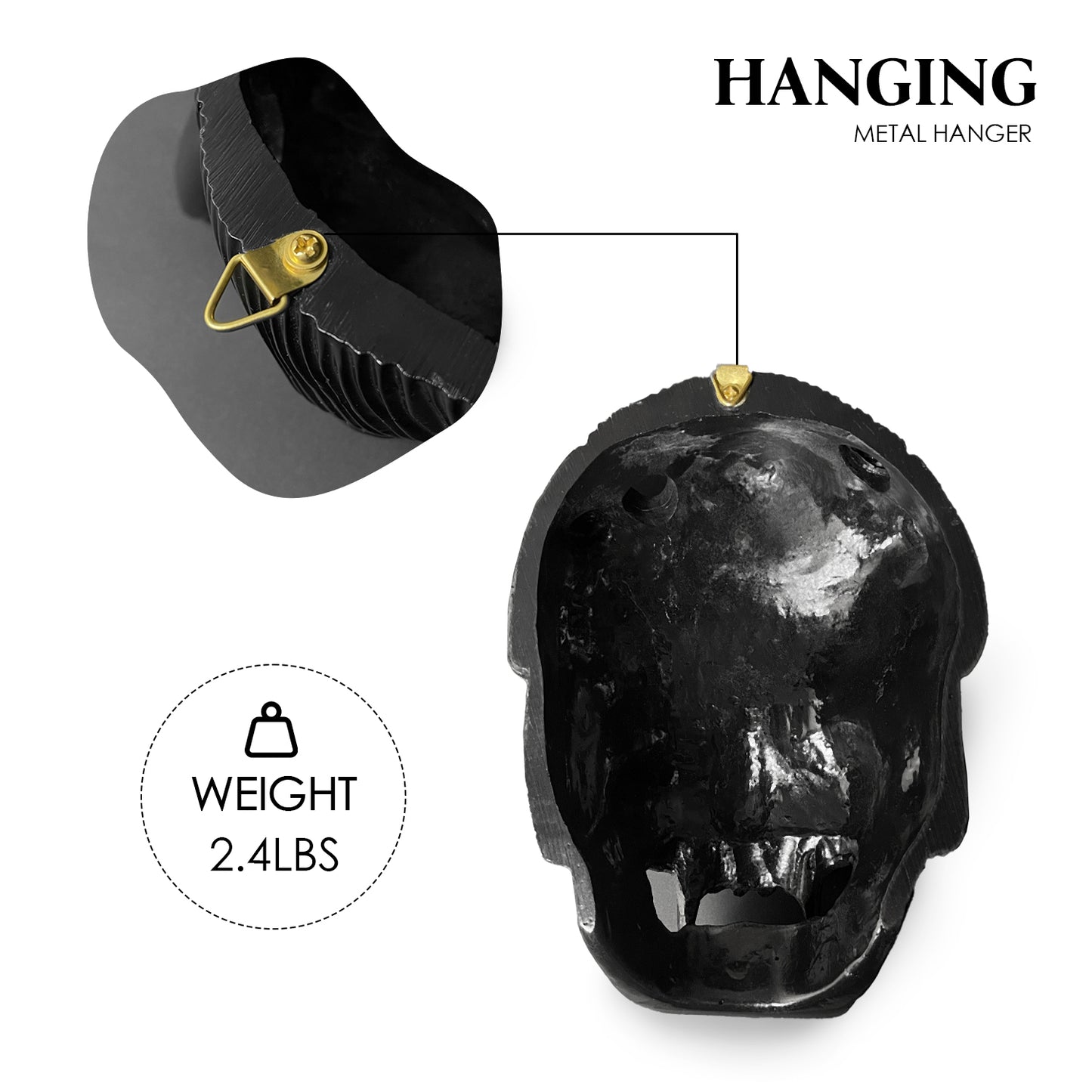 Decorative Black Demon Face Sai Holder