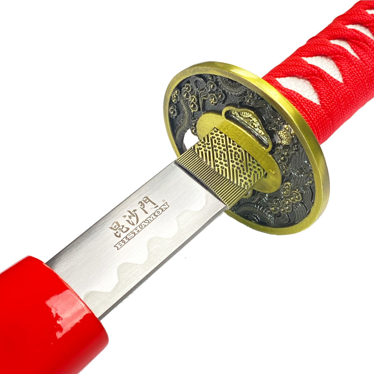 Bishamon Dragon Red Samurai Sword