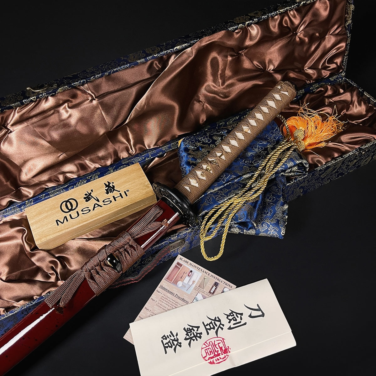 Musashi “Yamata no Orochi” Burgundy Dragon Slayer Katana