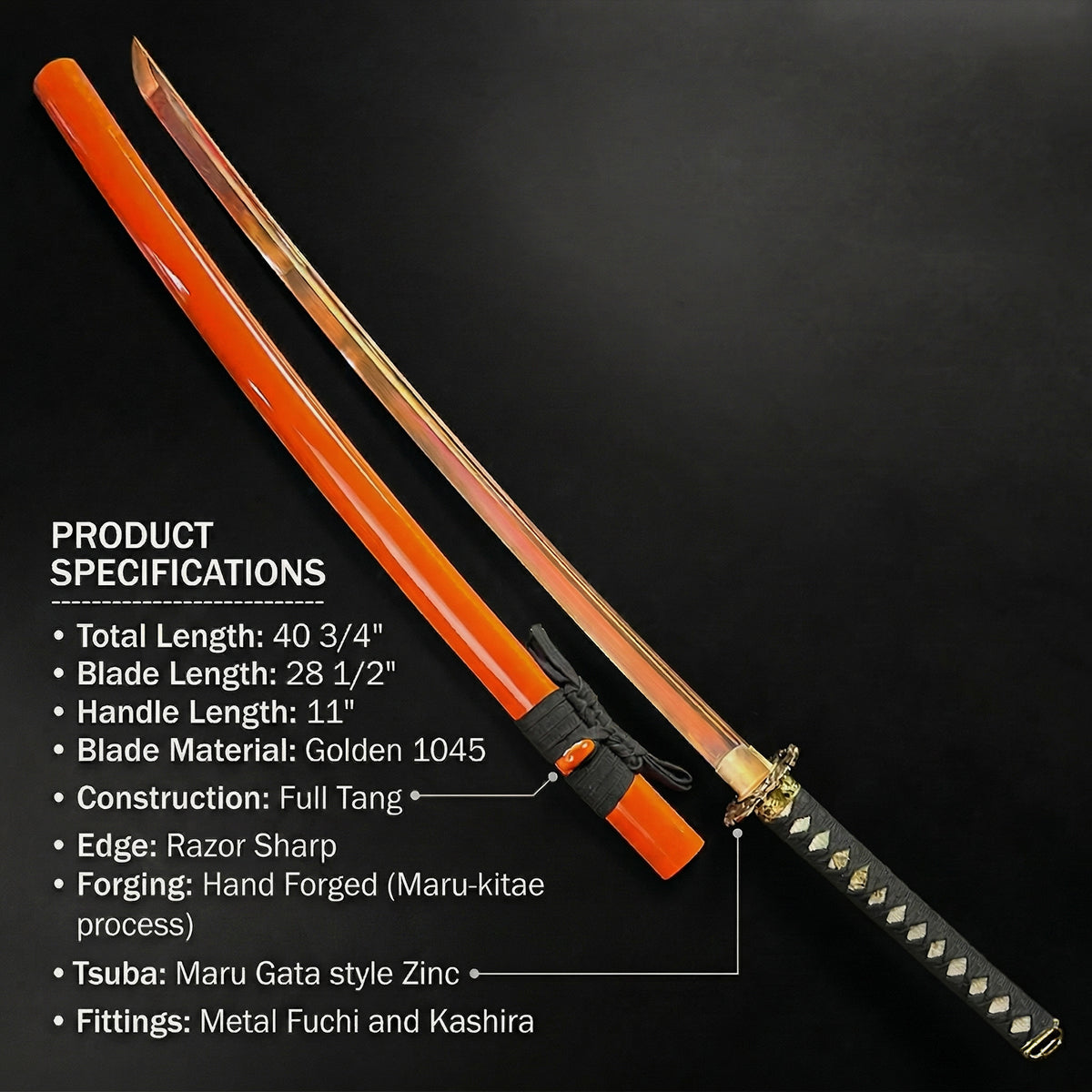 Musha "Golden Koi" Katana