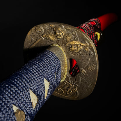Musashi Dual Katana warrior and Kirin tsuba
