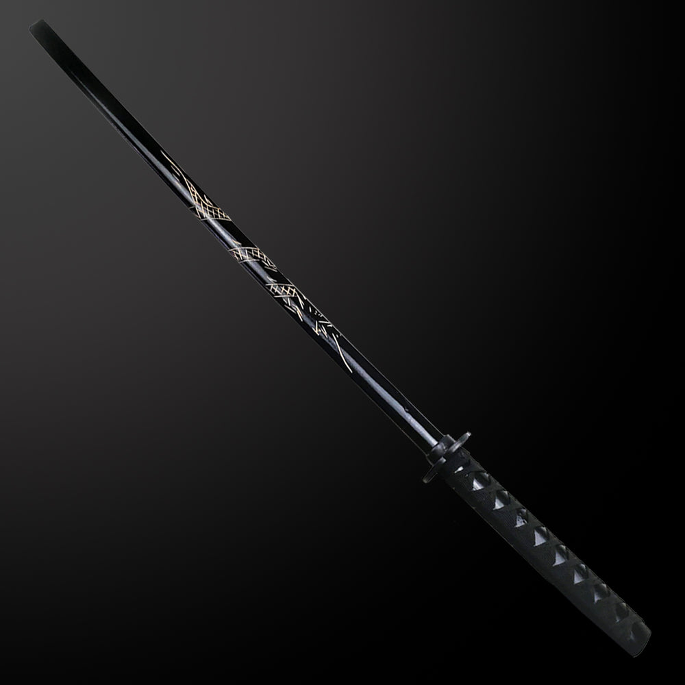 40" Black Wooden Samurai Sword (dragon)