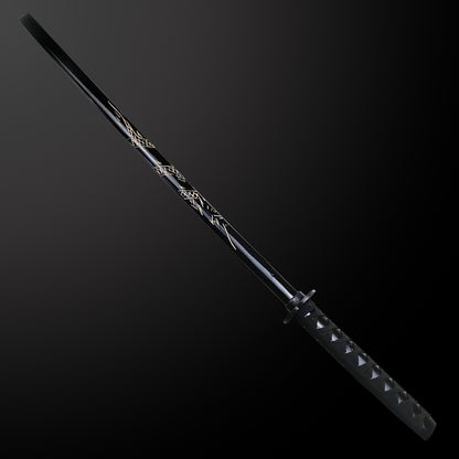 40" Black Wooden Samurai Sword (dragon)