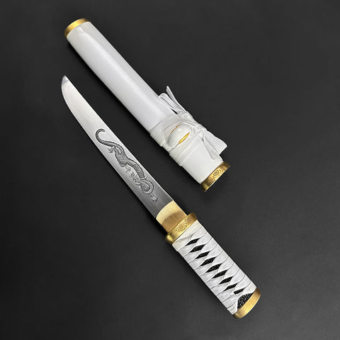 Asuka Hand-Forged White Wood Scabbard Tanto