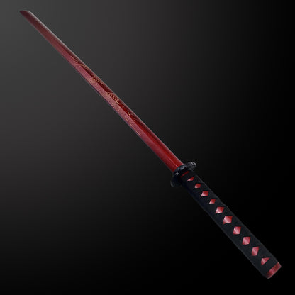 40" Red Bokken Samurai Sword (Dragon)