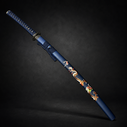Musha "Mizuchi"(The Hornless Dragon) Blue Katana