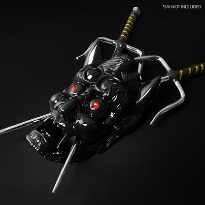 Decorative Black Demon Face Sai Holder
