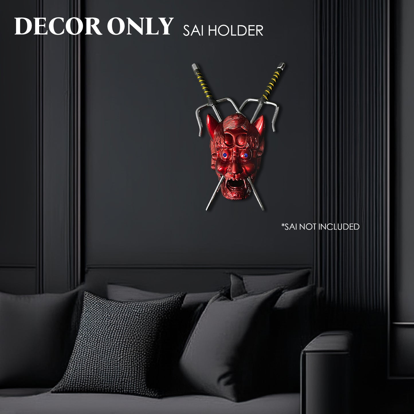 Decorative Demon Face Sai Holder
