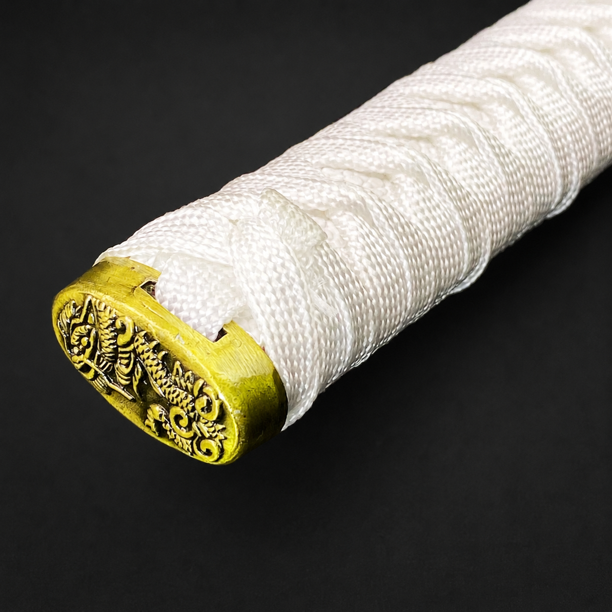 Bishamon Samurai Sword White Dragon Scabbard W/ Stand