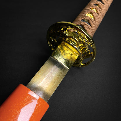 Musha "Gold Warrior" Damascus Katana