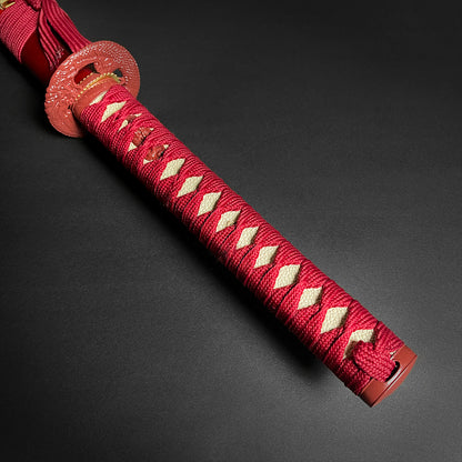 "Dragon" Red Samurai Katana Sword - Authentic Musha Swords.