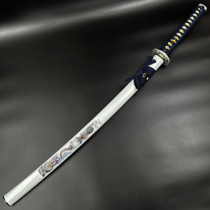 Musha White "Watatsumi" Katana - Authentic Samurai Sword For Sale 