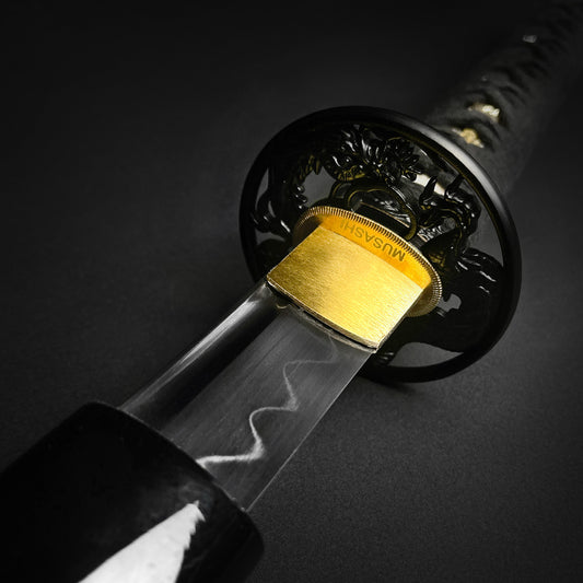 Black "Ryu" Katana kashira.