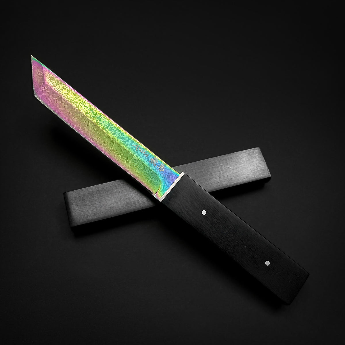 Tanto for Sale -  Asuka Rainbow Damascus Tanto | Musashi Swords