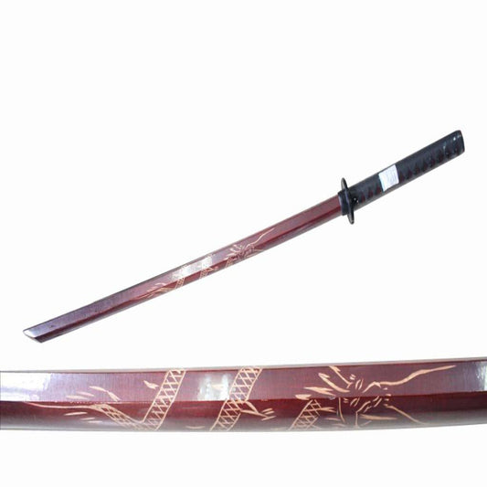 40" Red Bokken Samurai Sword(dragon)