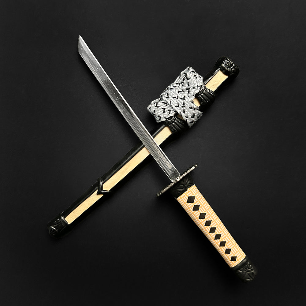 Mini Katana Letter Opener - Yellow Mini Samurai Sword Letter Opener