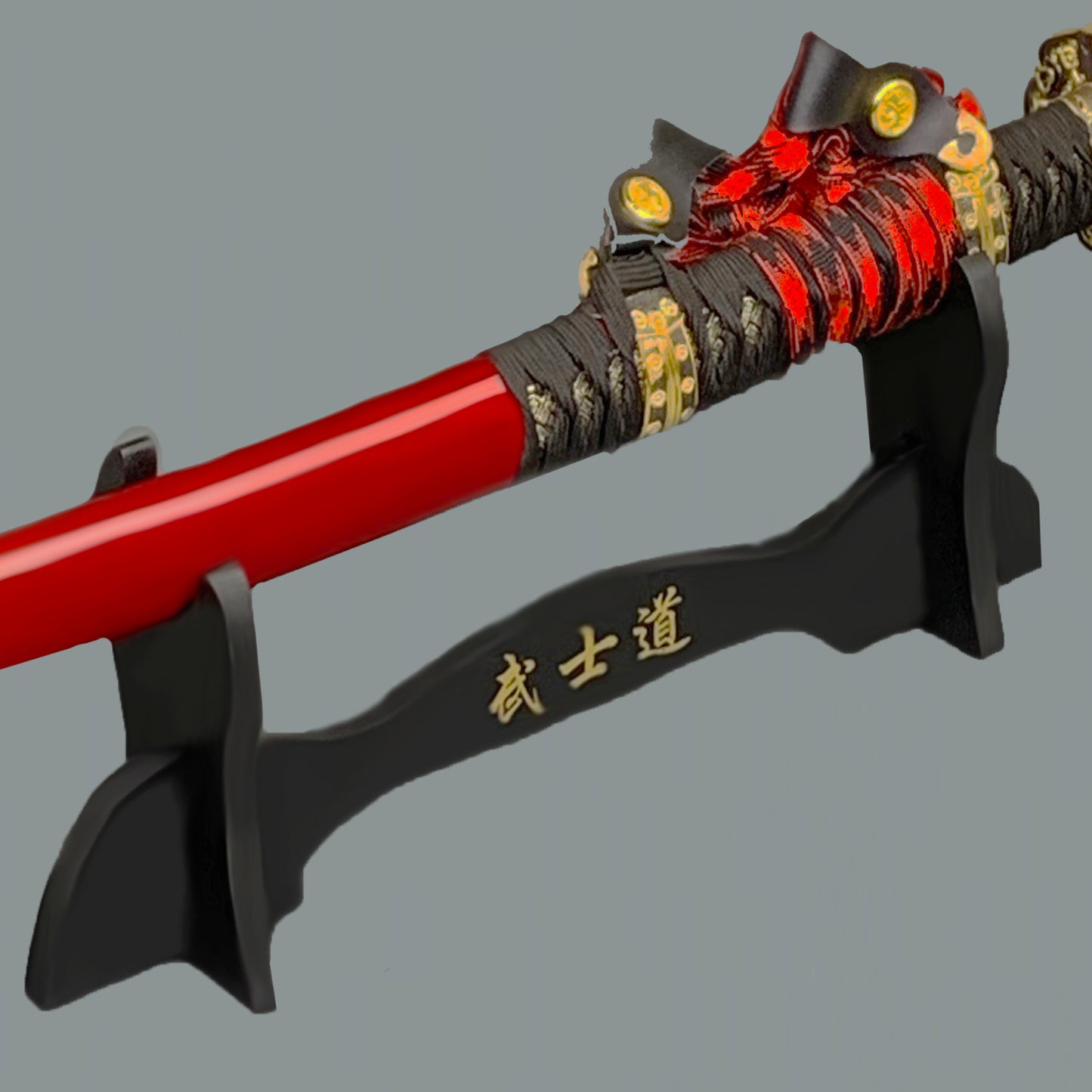 Black Samurai Sword Display Stand – Premium Katana Holder