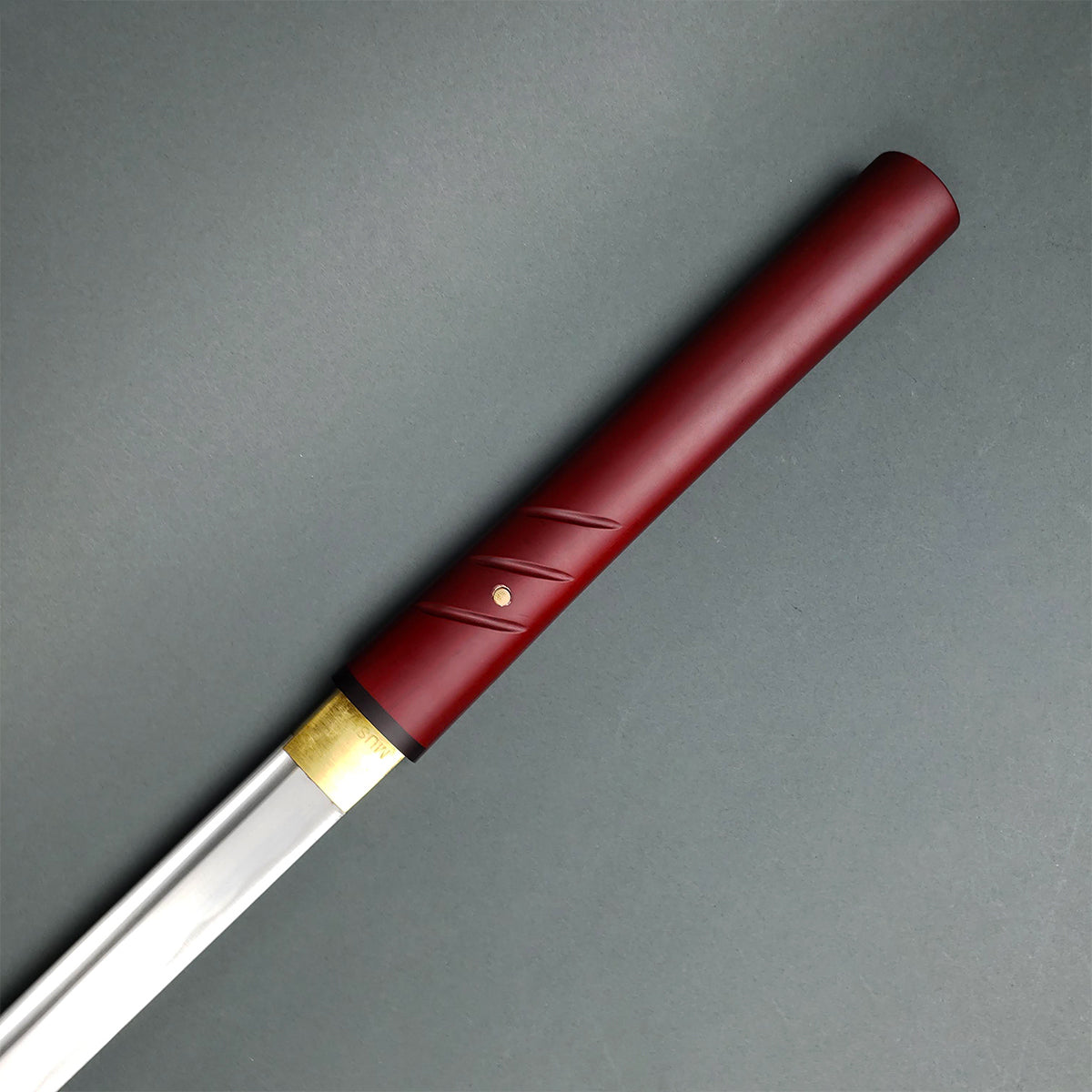 Musha Zatoichi Style Burgundy Shirasaya - Authentic Samurai Swords