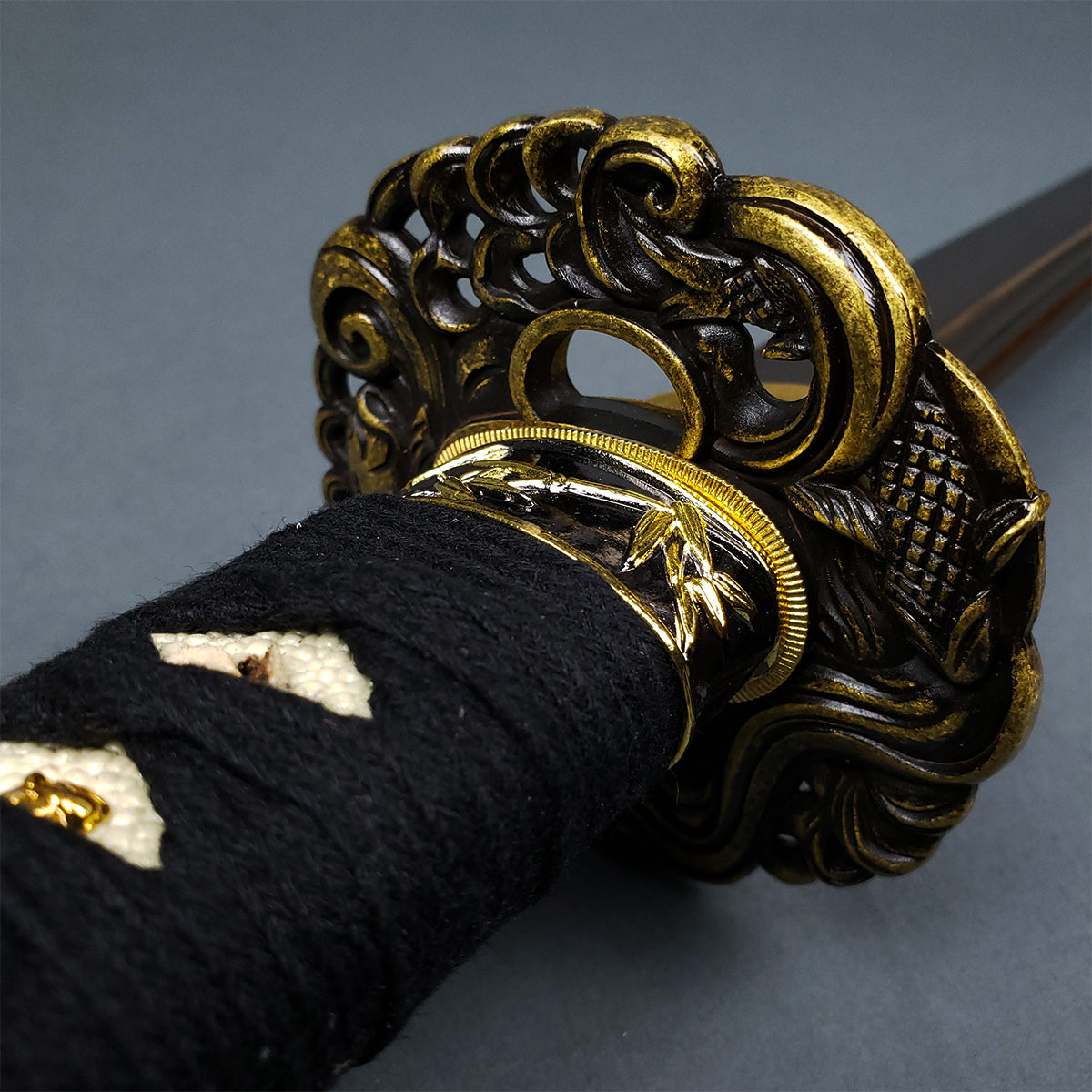 Musha "Golden Koi" Samurai Katana - Authentic Musha Swords.