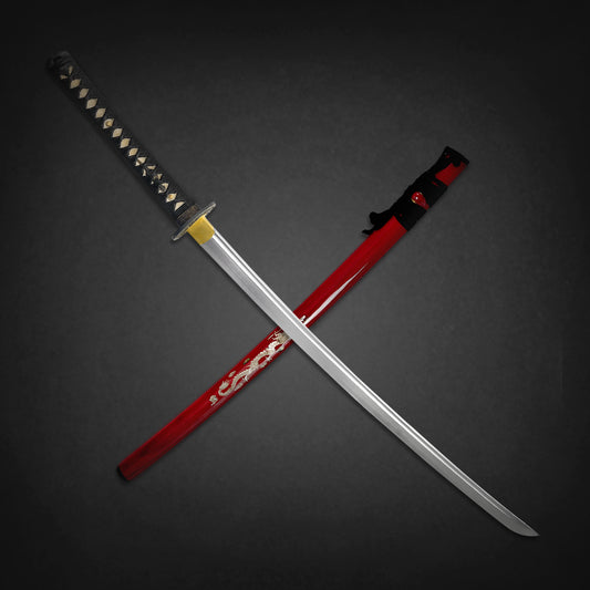 Musha "Pearl Dragon" Red Katana