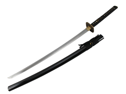 Musashi Square Dragon and Tiger Katana Black Cord