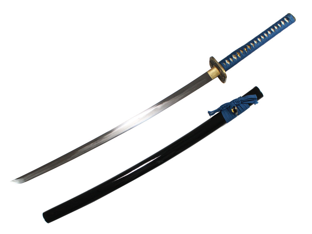 Musashi Square Dragon and Tiger Katana Blue Cord