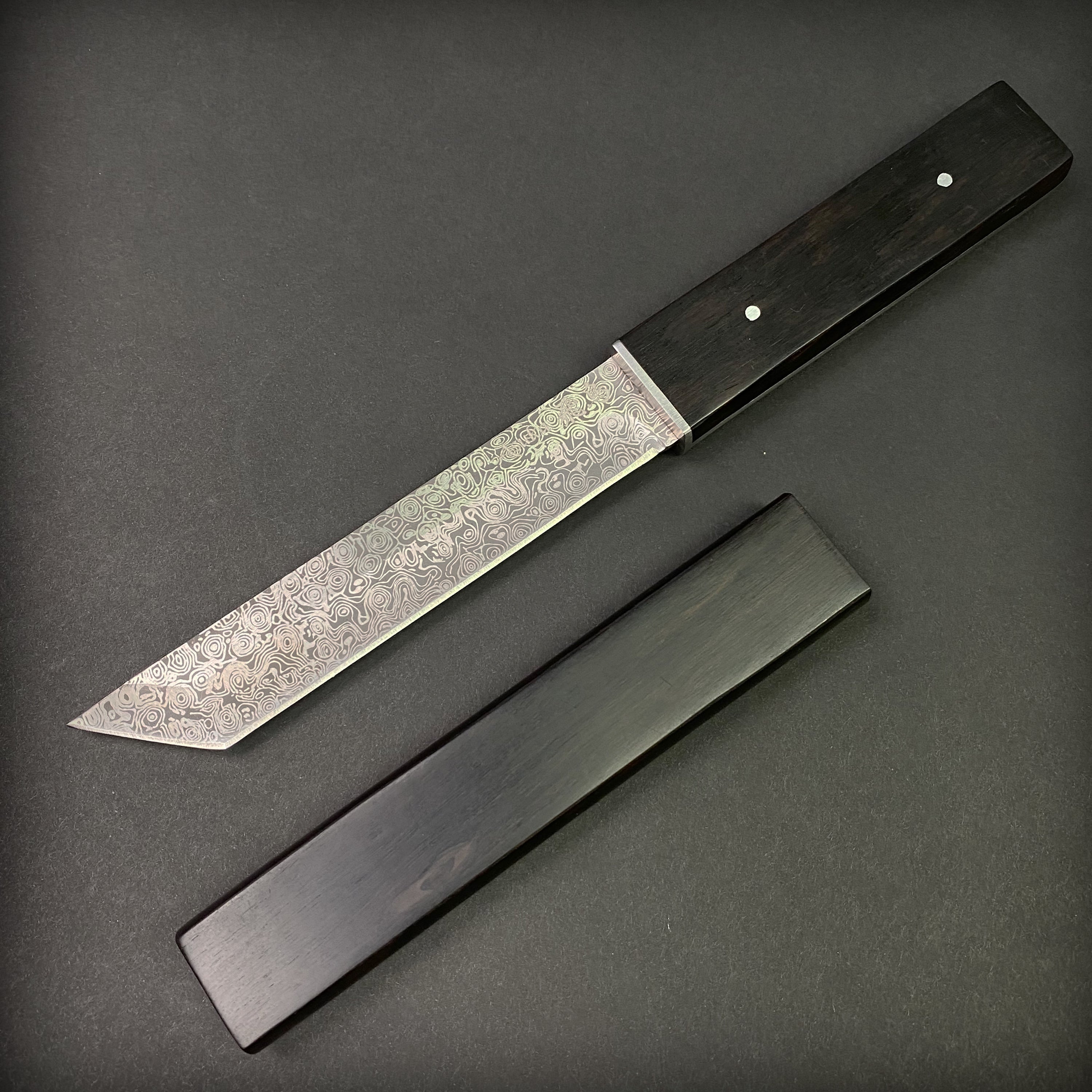Buy Asuka Suterusu Damascus Modern Tanto Knife Online  - Musashi Swords